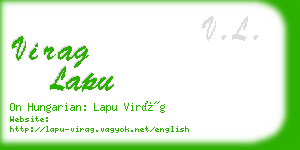 virag lapu business card